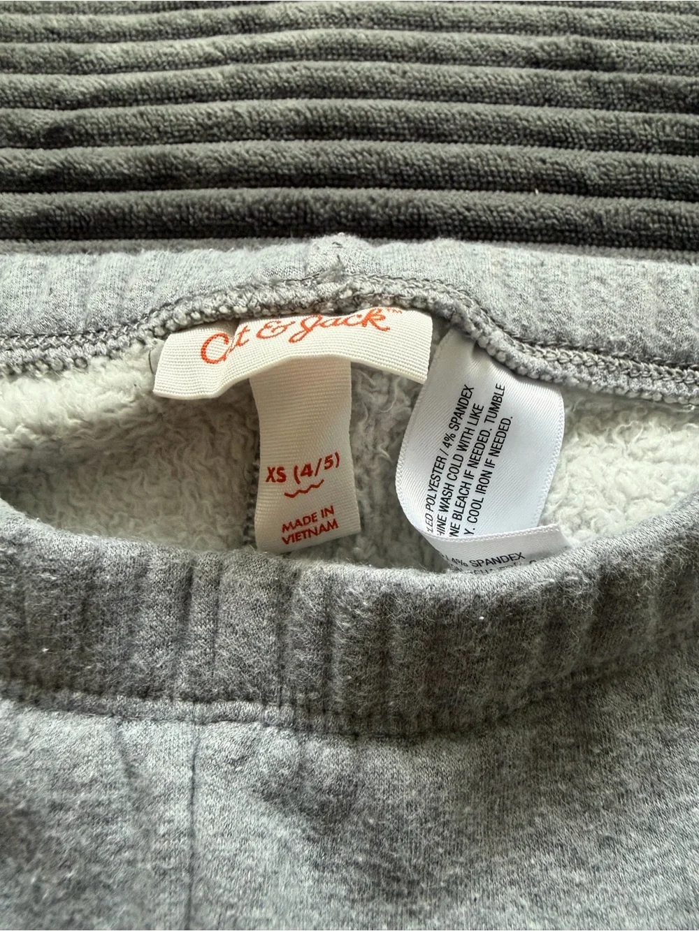 Carter's Light Gray Fleece Kids Leggings